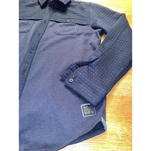 Brave Soul Navy Blue Button Down-L - Picture 2 of 4